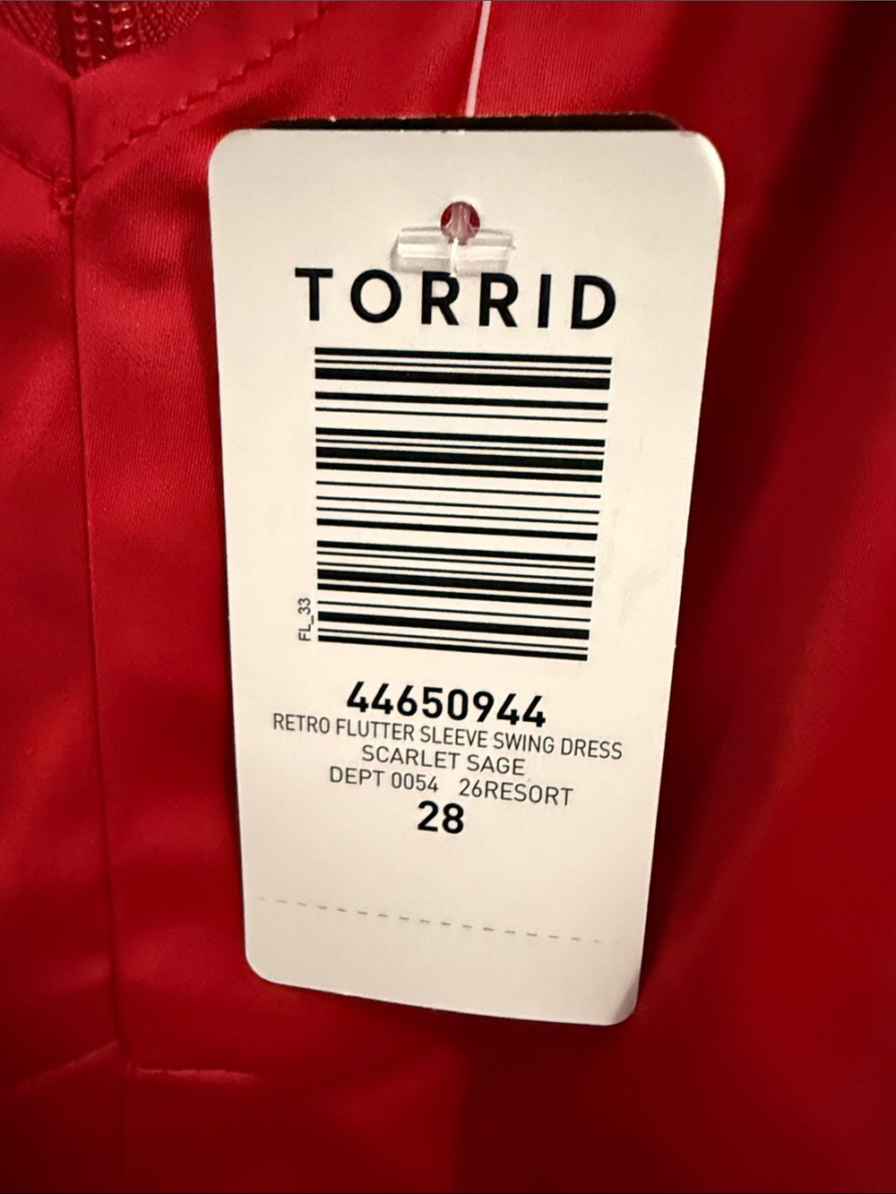 NWT Retro Chic By Torrid Flutter Sleeve Red Swing Dress Size 28 - Picture 4 of 7
